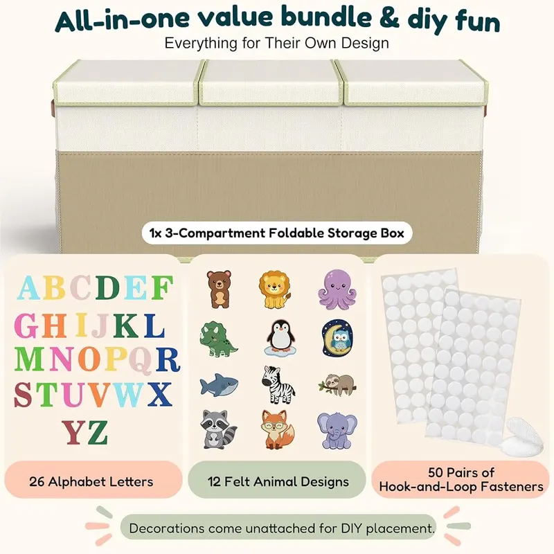 VDPDO Toy Box Storage – Easy to wipe clean surfaces