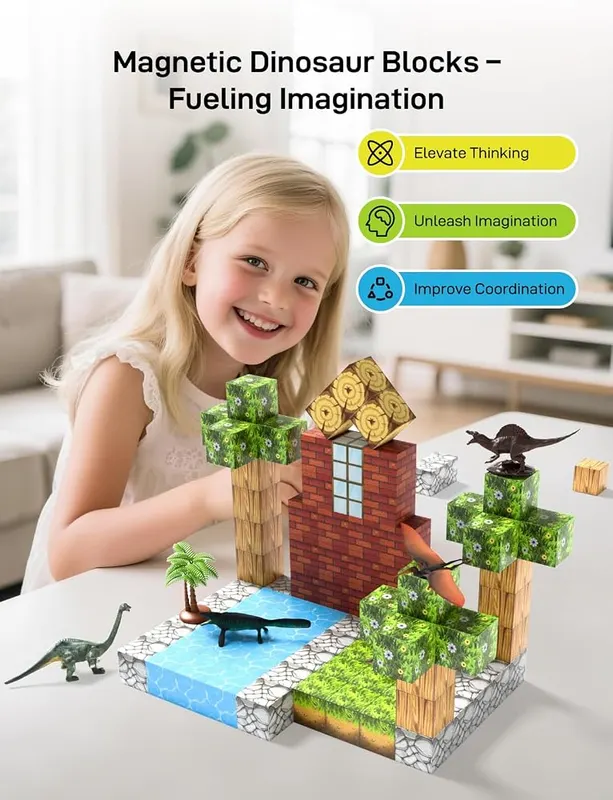 Veecafiodi Magnetic Blocks – 108 piece magnetic blocks