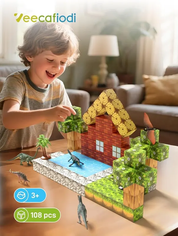 Veecafiodi Magnetic Blocks – Stacking STEM play