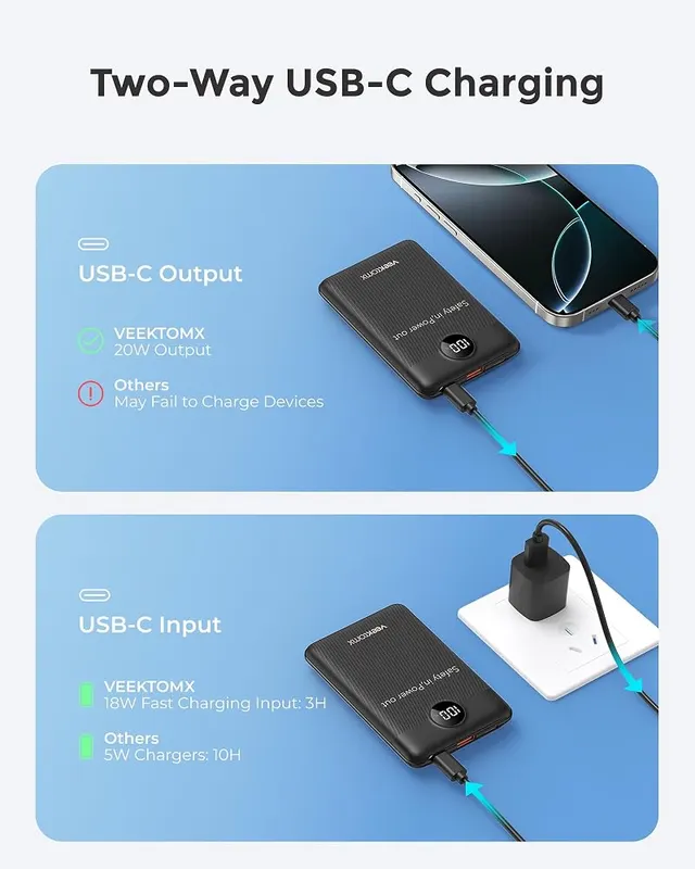 VEEKTOMX 10000mAh Mini Power Bank – product photo 8 of 9