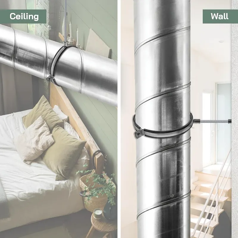 Vent Systems 8″ Inch Pipe Clamp – Easy to install and adjust with two way