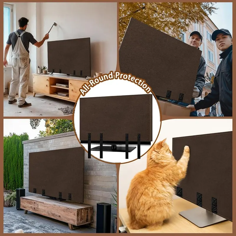 Verdanzia TV Cover for Moving deep coffee color – Verdanzia tv moving cover's universal compatibility makes it