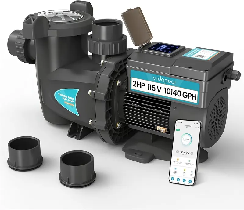 Vidapool Variable Speed Pool Pump in Charcoal Black