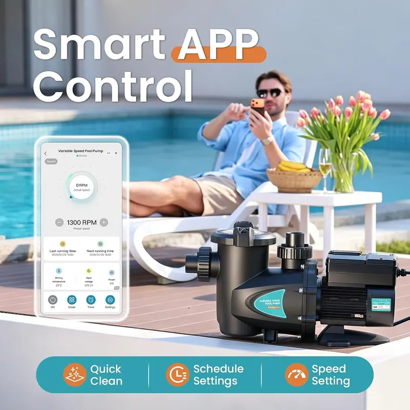 Vidapool Variable Speed Pool Pump – Universal Plumbing Compatibility – 1
