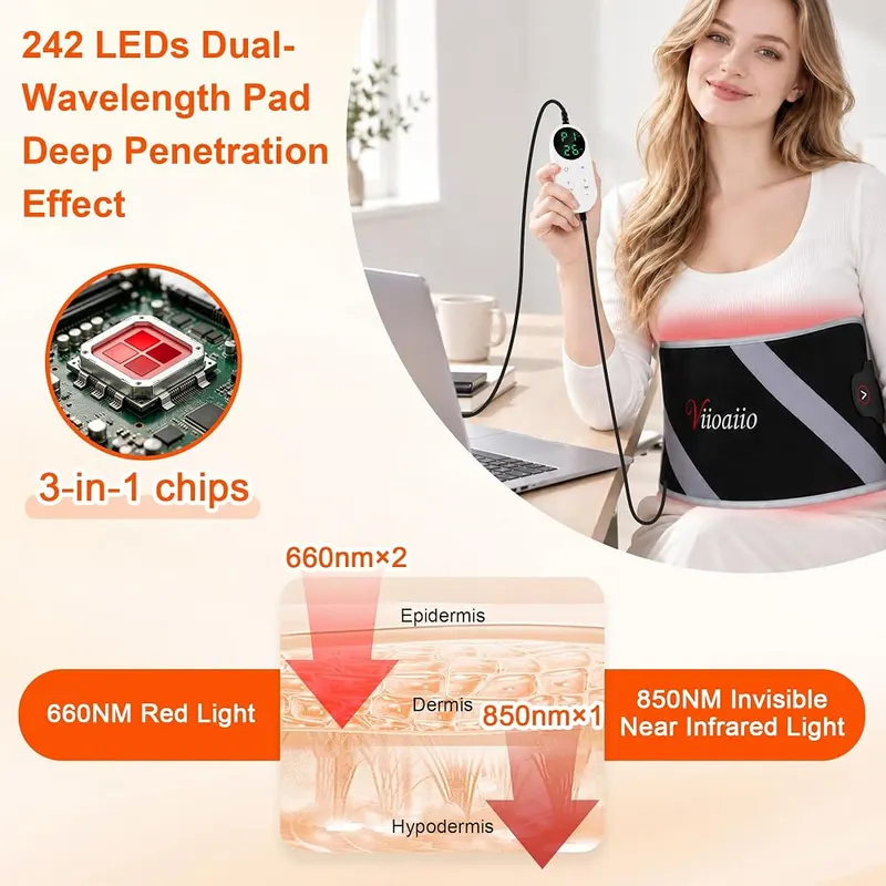 Viioaiio Red Light Therapy Mat – Dual wavelength light delivery