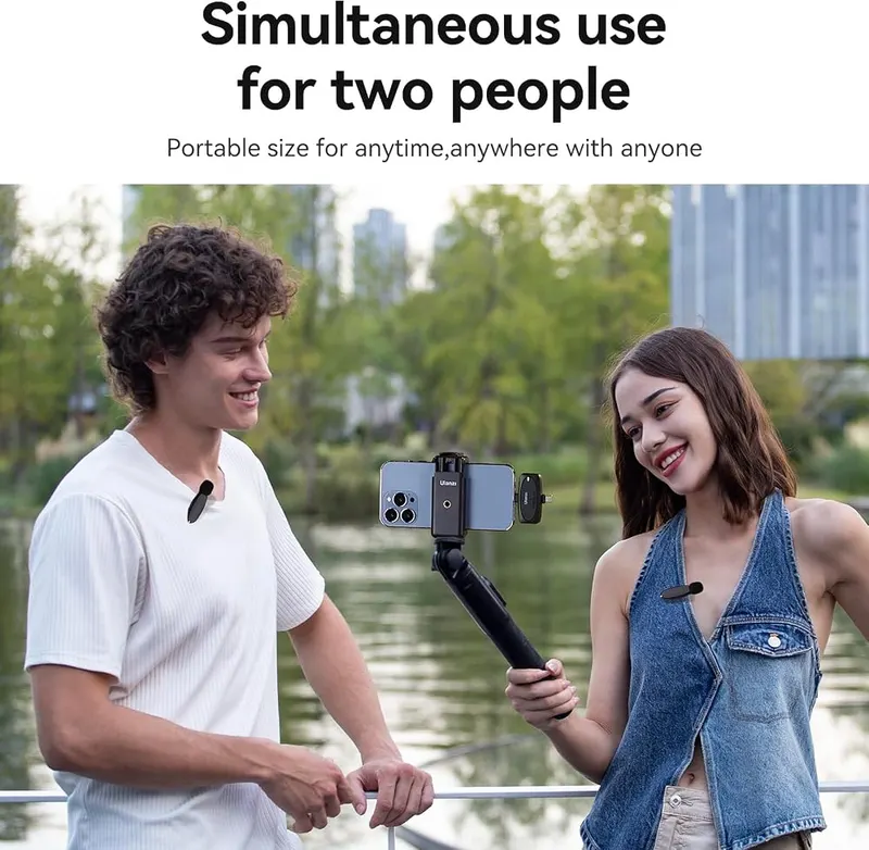 VIJIM Ulanzi Mini Wireless Lavalier Microphone – Smart Noise Cancellation