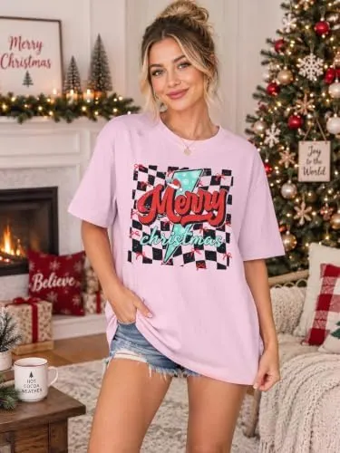 VILOVE Merry Christmas Oversize Shirts – product photo 7 of 7