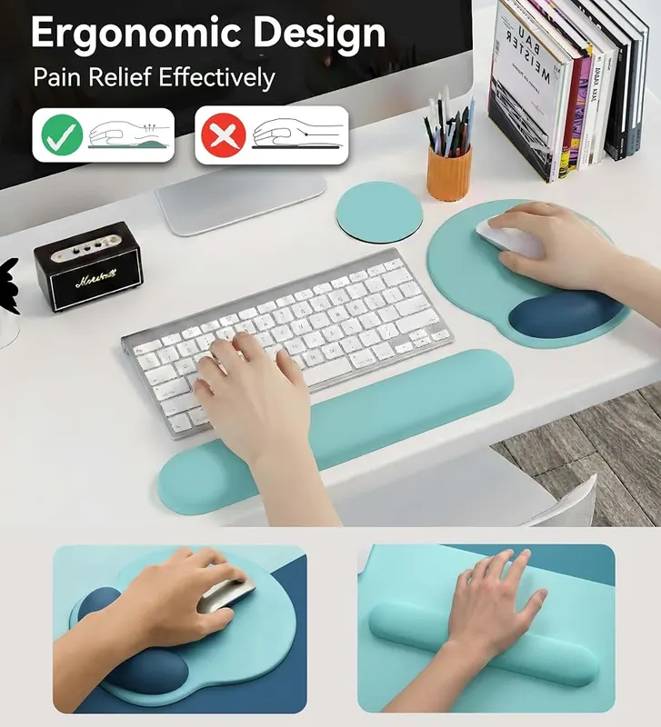VINEBURY Mouse Pad F-Teal – 3-in-1 Set