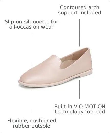 Vionic Women’s Willa 2.0 Loafer Cameo Rose – Built-in VIO MOTION Technology footbed featuring contoured arch