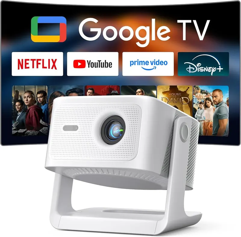 VISSPL 【Google TV & 4K】Smart Projector Crisp white in Crisp white