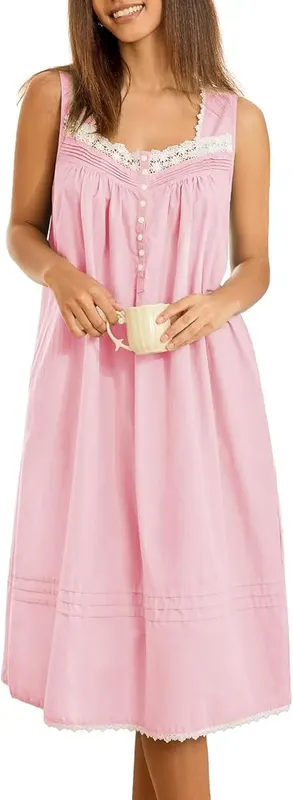 VKNOUST 100% Cotton Nightgowns