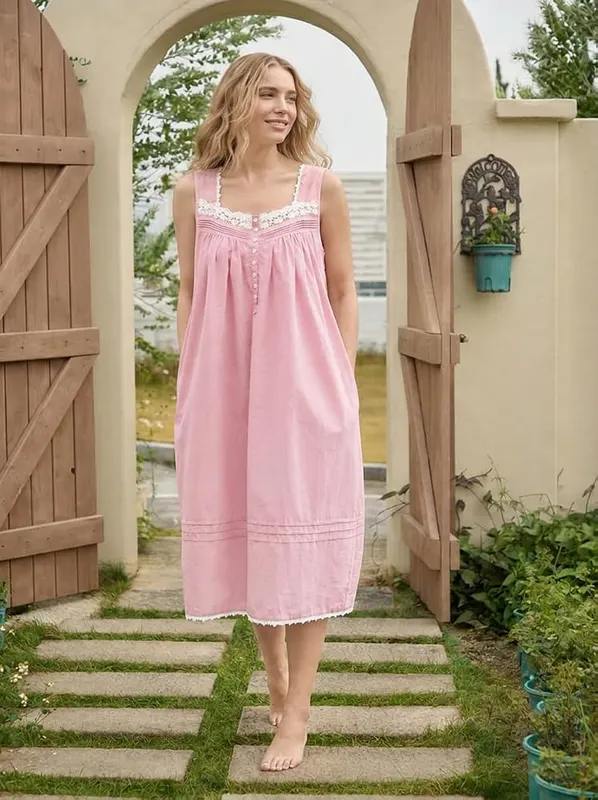 VKNOUST 100% Cotton Nightgowns – product photo 5 of 5