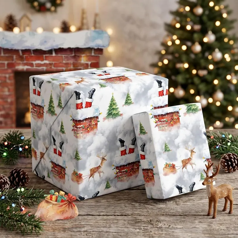 Vnaaem Funny Christmas Wrapping Paper Roll – Suitable for Many Occasion