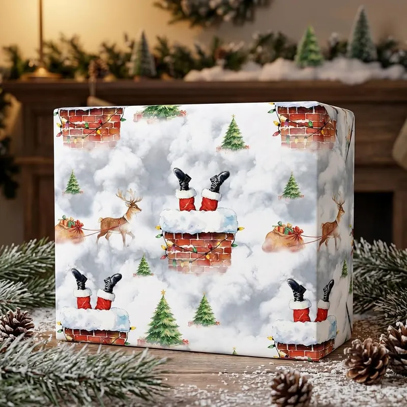 Vnaaem Funny Christmas Wrapping Paper Roll – product photo 7 of 8