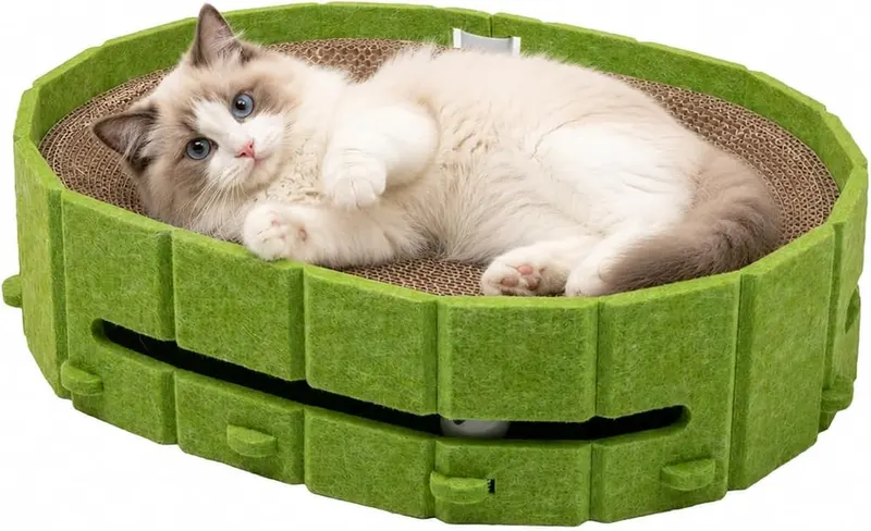 VOKINO Interactive Cat Scratcher Lounge Bed Heavy
