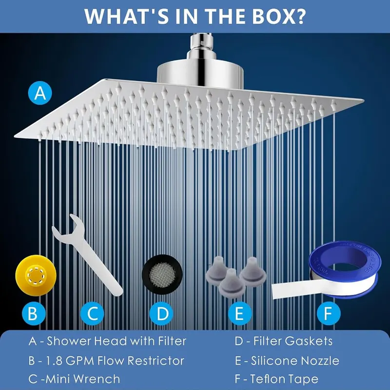 Voolan Rain Shower Head – Easy to Install and Adjust