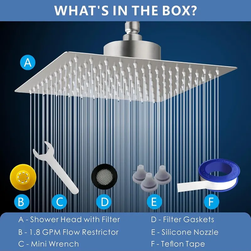 Voolan Rain Shower Head – Easy to Install and Adjust