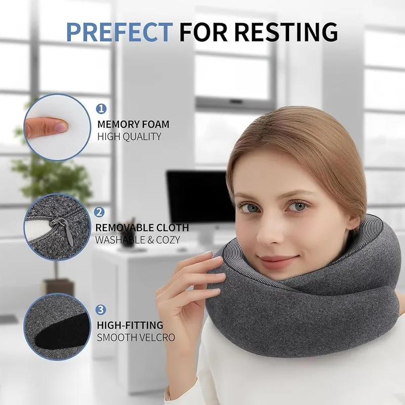 VOOMIKON Neck Pillow Airplane – Lightweight and portable travel essential