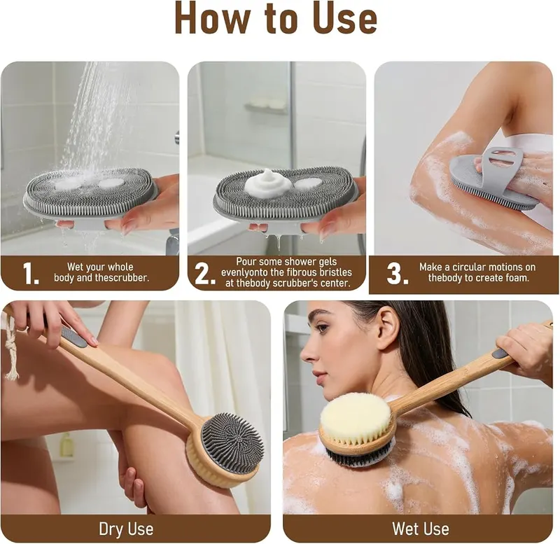 Vynusio Back Scrubber – Suitable for wet or dry scrubbing