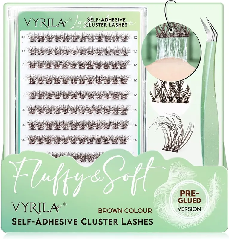 VYRILA Brown Lash Cluster Kit VY-PG-Hush(10-16)-Brown-ZE05 in VY-PG-Hush(10-16)-Brown-ZE05