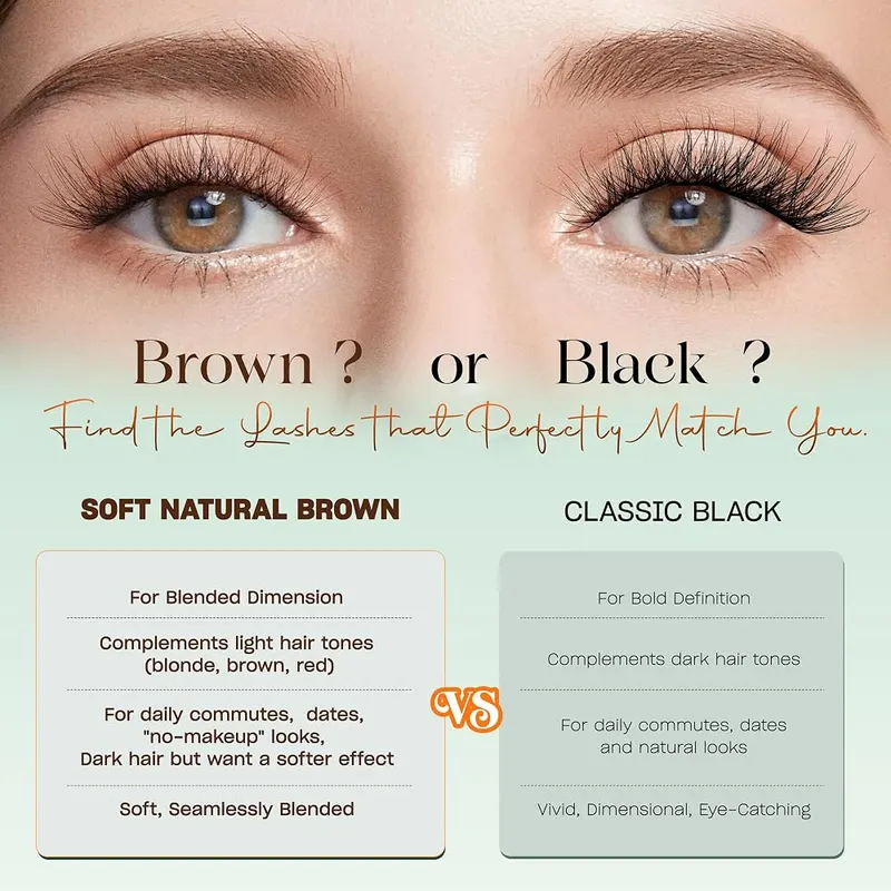 VYRILA Brown Lash Cluster Kit VY-PG-Hush(10-16)-Brown-ZE05 – Lightweight fiber material