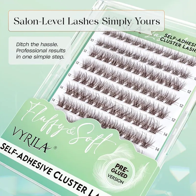 VYRILA Brown Lash Cluster Kit VY-PG-Hush(10-16)-Brown-ZE05 – Designed for easy DIY application