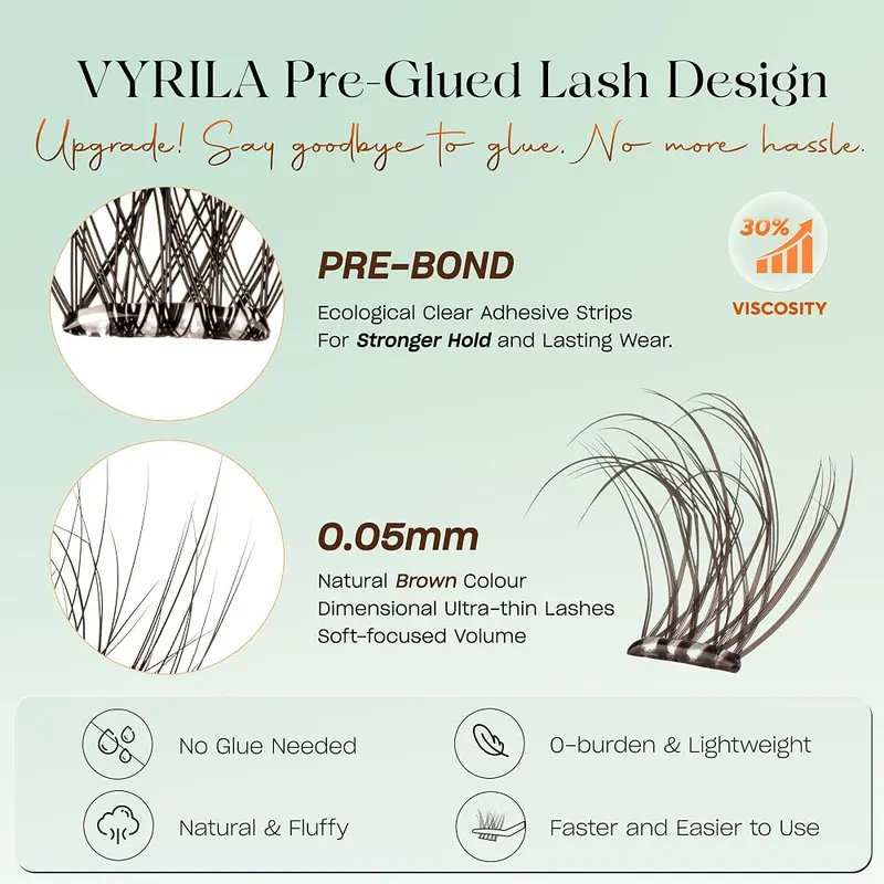 VYRILA Brown Lash Cluster Kit VY-PG-Hush(10-16)-Brown-ZE05 – product photo 7 of 8