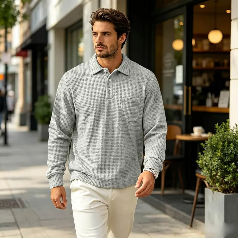 Waffle Henley Shirts – product photo 2 of 7