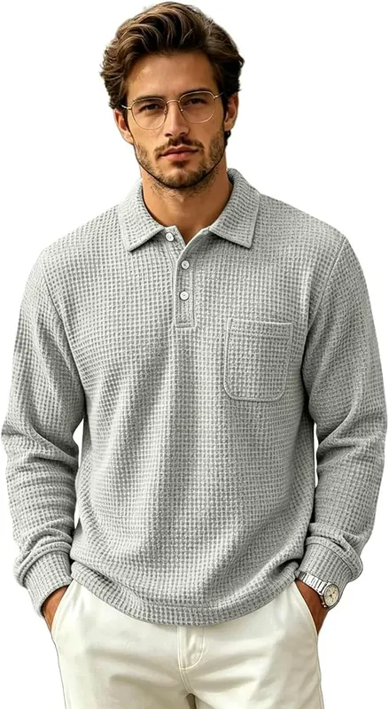 Waffle Henley Shirts – product photo 6 of 7