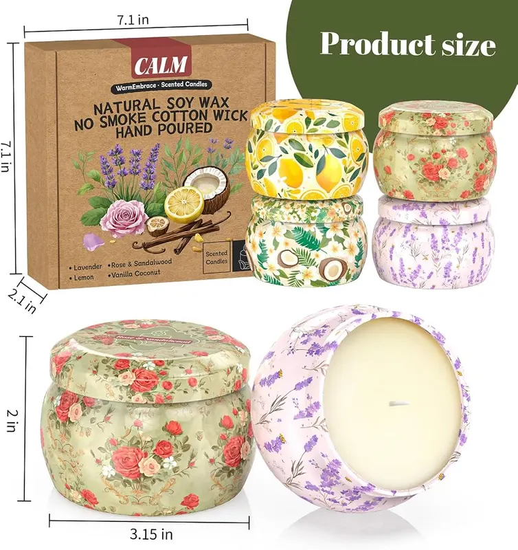WarmEmbrace Scented Candles – 4 Unique Scents