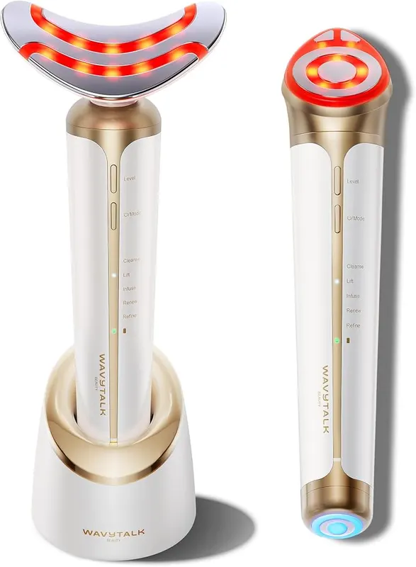 Wavytalk Sculpt Time Microcurrent Facial Device in Champagne Gold