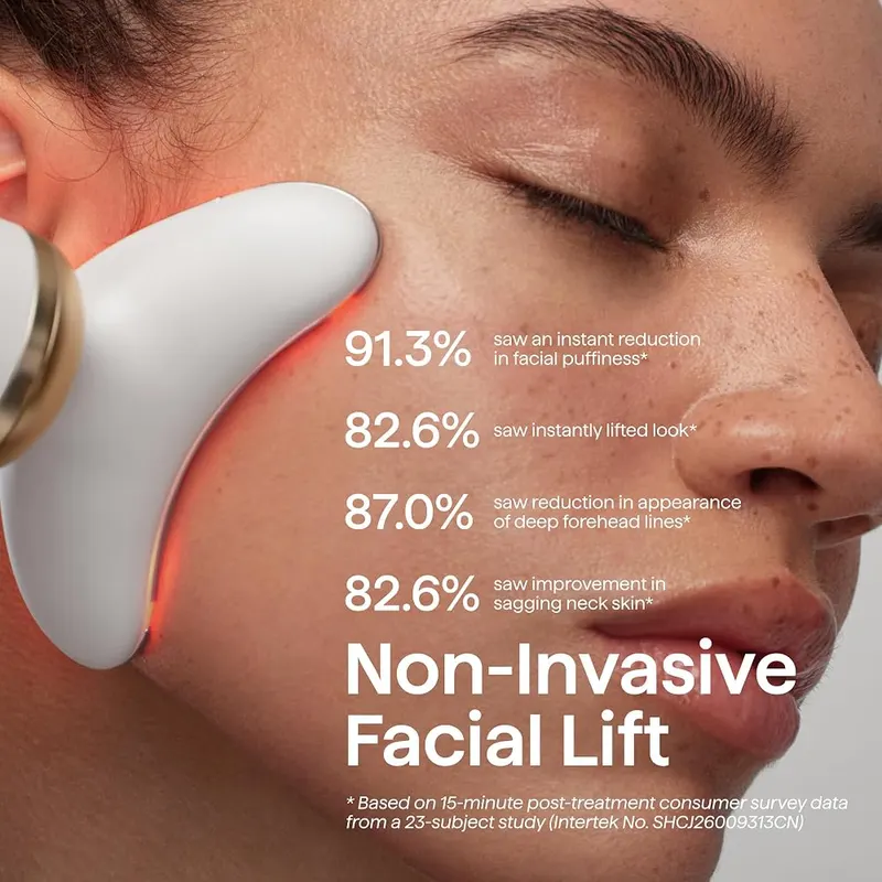 Wavytalk Sculpt Time Microcurrent Facial Device – Red and blue light photon mode