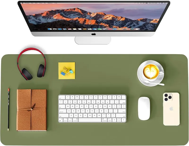 WAYBER Non-Slip Leather Desk Pad Protector Mouse
