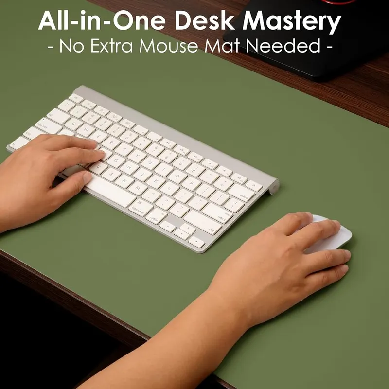 WAYBER Non-Slip Leather Desk Pad Protector Mouse – Large Mouse Pad & Keyboard Pad