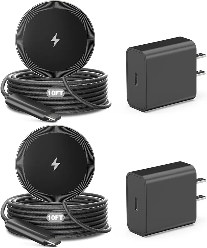 WayLite 10FT Magnetic Wireless Charger Charging Pad in Black