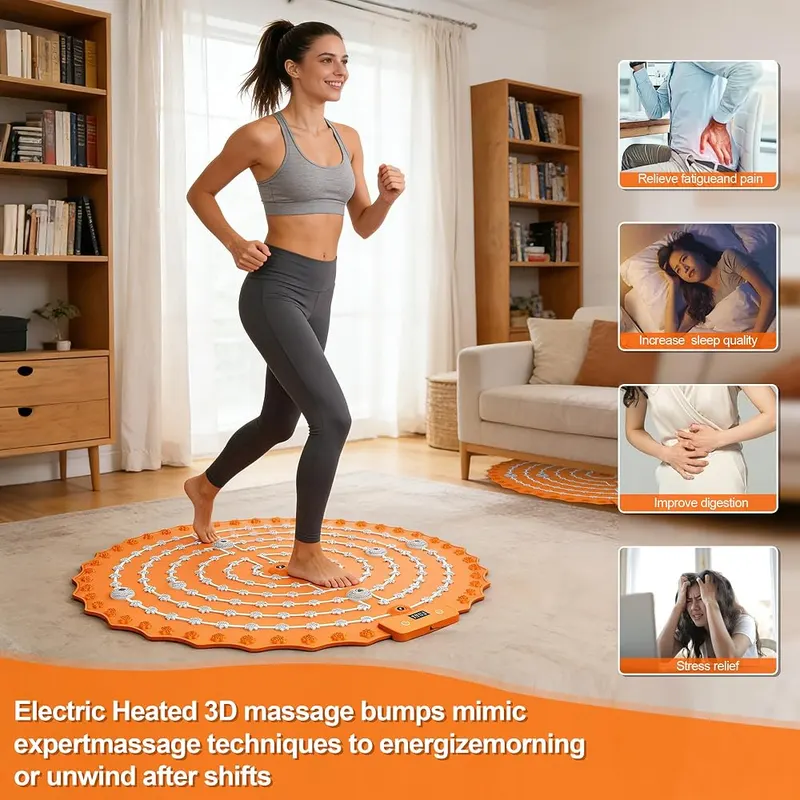 WEEIXPTI Electric Foot Massage Mat – Constant temperature heat therapy function