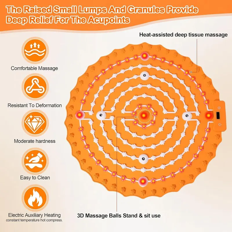 WEEIXPTI Electric Foot Massage Mat – Precision acupoint targeting nubs