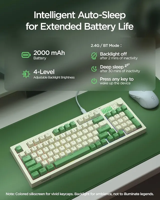 wegear Pastel Wireless Keyboard – Compact 94-key layout design