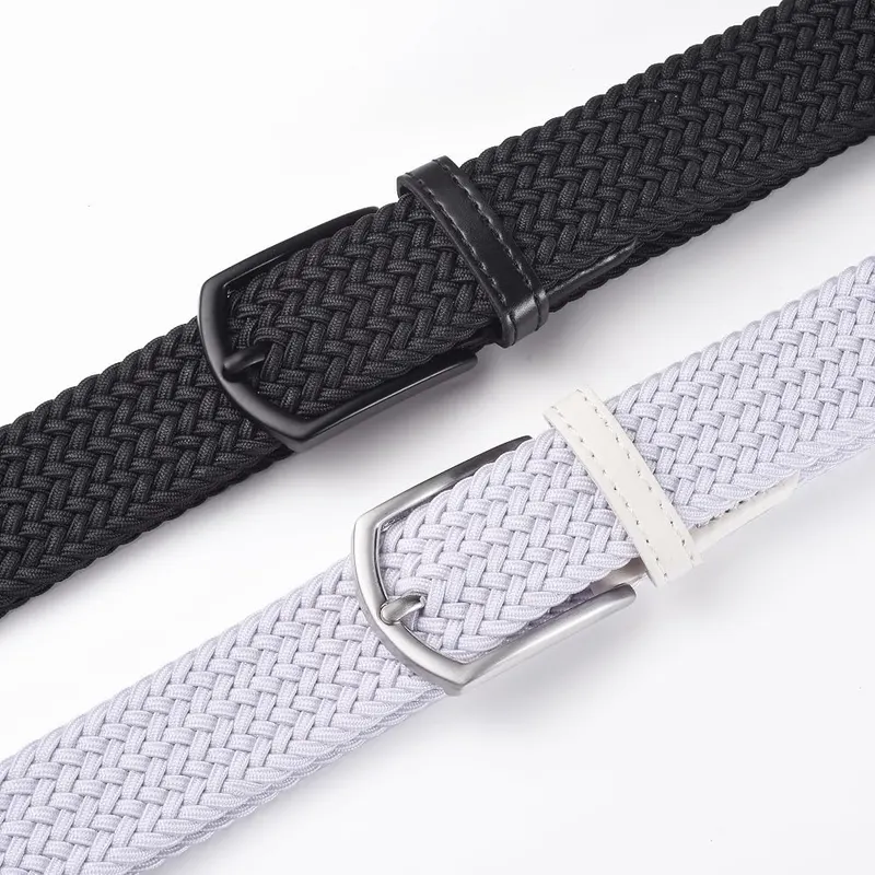 Weifert Men’s Stretch Woven 1.3″ Wide Elastic 2pack-black/White – Size