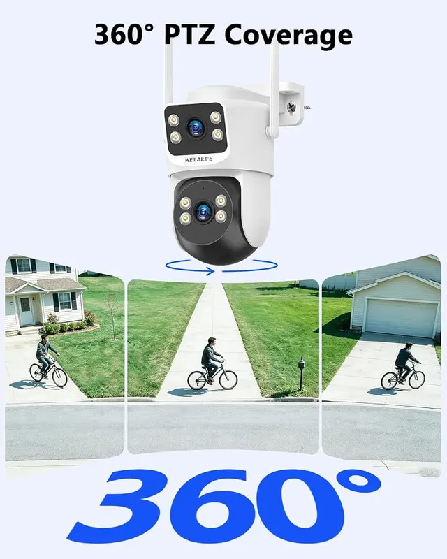 WEILAILIFE Wireless Security Camera System – Infrared and color night vision