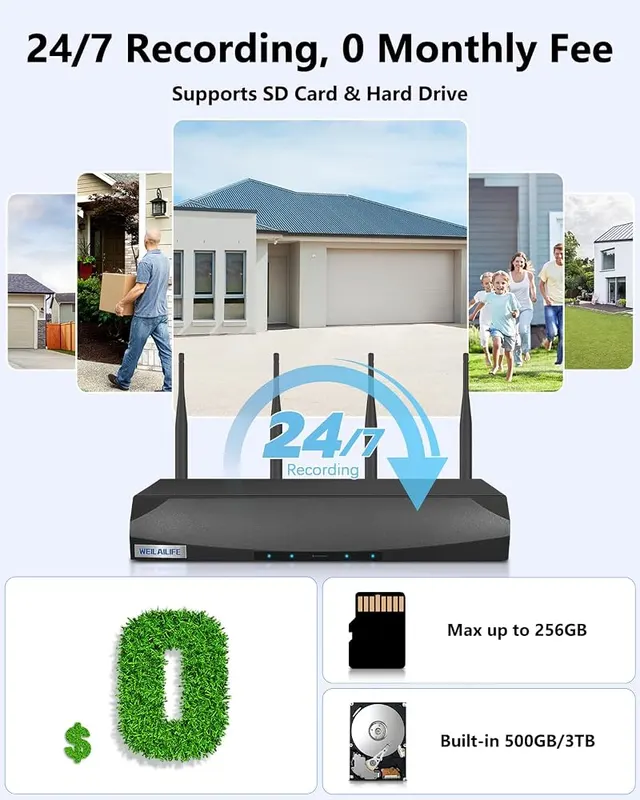 WEILAILIFE Wireless Security Camera System – product photo 9 of 9