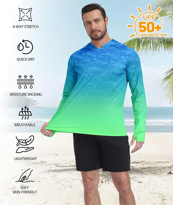WENTTUO Hooded Sun Shirt – Long Sleeve Coverage