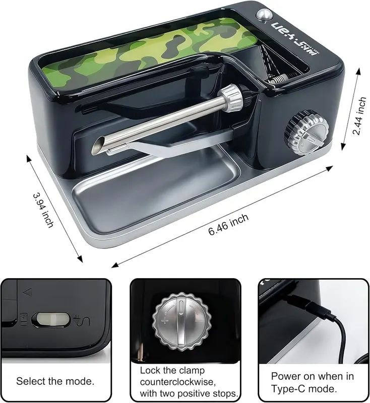 WHS·Yan Cigarette Rolling Machine – USB or AAA battery power