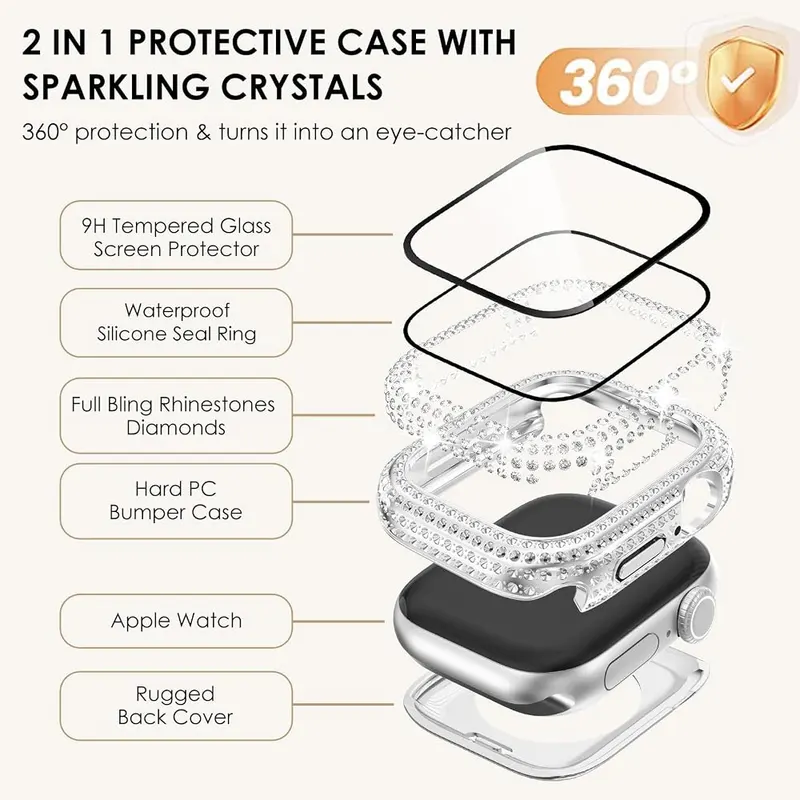 WINGLE 2-in-1 Waterproof Bling Case – Daily Waterproof Case