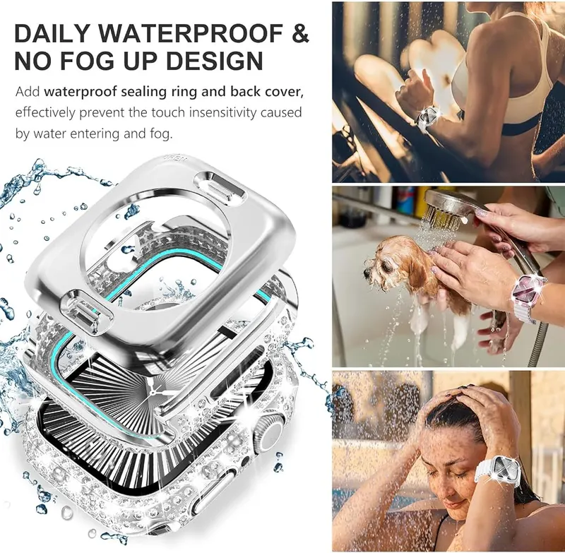 WINGLE 2-in-1 Waterproof Bling Case – 2 in 1 Protective Cover