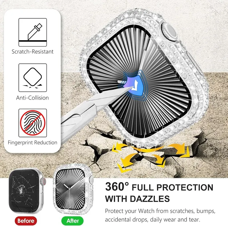 WINGLE 2-in-1 Waterproof Bling Case – Bling Screen Protector Case