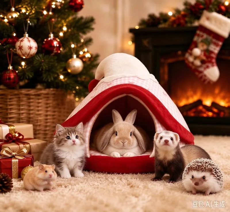 Winter Witch Hat Shaped Small Pet Beds – product photo 3 of 6