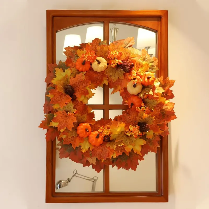 Wironlst 22 Inch Fall Wreaths – Indoor or outdoor display