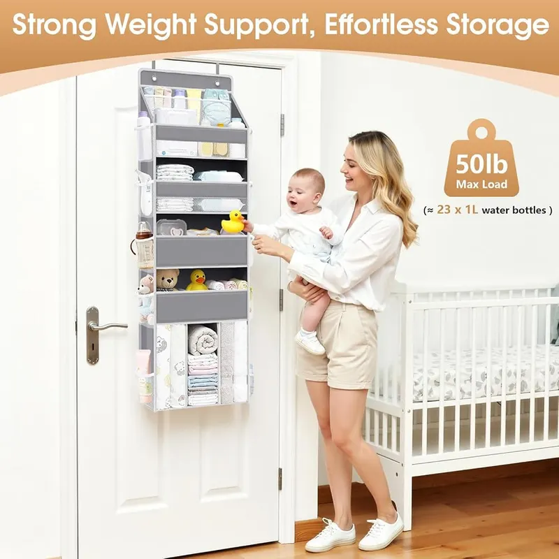 WISELIFE 5-Tier Over the Door Organizer – Super Easy Access