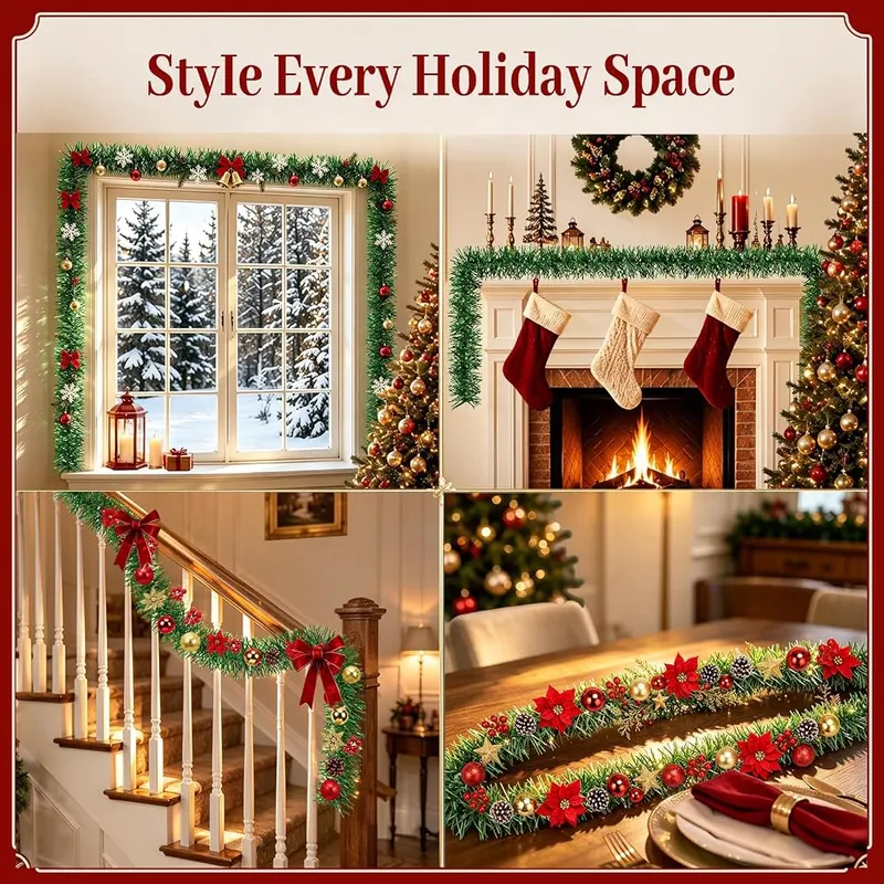 WISELIFE Green Christmas Garland – product photo 8 of 8
